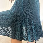 Calvin Klein Dress Womens 12 Velvet Burnout Leopard Print Dark Romantic Party Photo 9