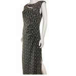 Connected Apparel Elegant Black &‎ Gold Sequin Lace Maxi Dress Sleeveless Evening Gown Photo 1