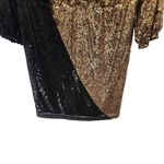 Eloquii  Long Sleeve Sequined Colorblock Mini Party Formal Dress Gold Black Sz 14 Photo 3