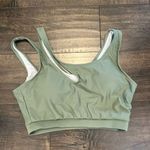 NWOT Cut Out Asymmetrical Tank Bikini Top Green Size M Photo 1