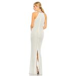 Mac Duggal  Beaded Sleeveless High Neck Column Gown in White 2 New Womens Photo 2