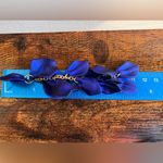 Satin Blue Petals Dangle Earrings NWT 4.5" Photo 3