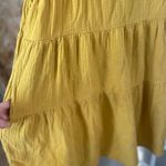 Universal Threads Boho Gauze Tiered Tank Dress Golden Wheat Mustard Yellow Photo 3