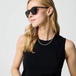 J.Crew EUC Jackie Shell Cotton Sweater Vest Black M holes in right arm seam Photo 1