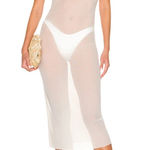 We Wore What  Sheer White Scoop Back Maxi Dress NEW Photo 0