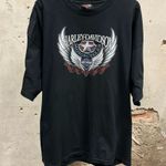 Harley Davidson Vintage Y2K Myrtle Beach Angel Wing Graphic Biker T-Shirt 3X 3XL Photo 0