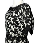 NEW SHANI Black White Lace Floral Cocktail Dress M Womens Elegant Party Wedding Size 4 Photo 3