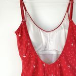Fin & Vince One Piece Swimsuit Red Patterned XS scoop printed swim women's Photo 3