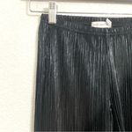 Good American NWT Women’s Pants Black Shimmer Pleated Pull On Size XS Small Photo 4