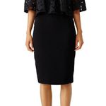 Kate Spade Shoshanna Women's Black Off Shoulder Lace Draped Sheath LBD Party Dress Size 4 Photo 0