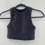 Aerie Offline Seamless Ribbed High Neck Sports Bra Black XS Photo 4