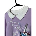 Top Stitch Morning Sun XL Purple‎ Snowman Lighthouse Crewneck Sweatshirt Purple Photo 2