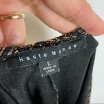 Haute Monde Mini Dress Rose Gold Black Stretch Clubbing Party Scoop Neck Large Photo 2