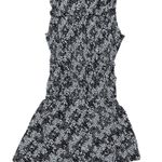 Madewell NWT Women's Smocked Crewneck Mini Dress in Floral Black Size 4 Photo 6