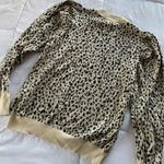 Who What Wear  Animal Print Sweater Puff Sleeves Browns Medium M Photo 3