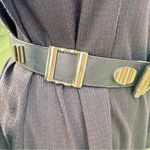 Linea Pelle by Mina Black Leather Belt with Gold Accents Photo 9