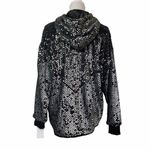 BLANK NYC Silver Sequin Bomber Jacket in Black Light NEW Photo 4
