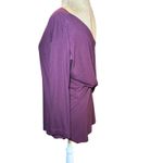 Universal Standard Oversized Boatneck Long Sleeve Top Relaxed Comfy Burgundy XS Photo 3