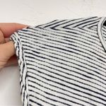 Max Studio  Black & White Striped Short Sleeve Ruched Mini Dress Womens S Artsy Photo 5