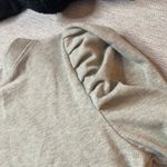 7 For All Mankind  Puff Sleeve‎ Button Up Cardigan Sweater Small Taupe Cream NWT Photo 4