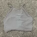 Aerie Gray Crop Fitted Swim Tank Top Photo 0