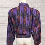 Adobe Rose 1992 Feather Print Western Cutout Purple Red Southwestern Boho L Size L Photo 2