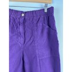Erika & Co. Womens Cotton Purple Elastic Waist Pants Size 6 Made In Turkey Photo 2