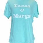Wildfox New with Tags "Tacos & Margs" Blue T-Shirt Sz S Photo 0