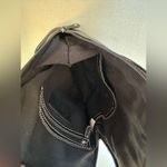 st. john's bay  Black Leather Back Pack Adjustable Purse Photo 5