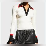 Alice + Olivia  Pia Rib Knit Wool Blend Polo Size S - NWT Photo 1