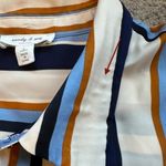 Sandy & Sid Striped Button Front Blouse Sz L Photo 4