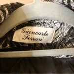 Giancarlo Ferrari Vintage‎ Faux Chinchilla Fur Zip Jacket Silver Black Size 6 Gray Photo 2