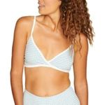 ANDIE NWT Swim The Cove Top Gingham Pool Blue & White Plaid Bikini Top XL Photo 0