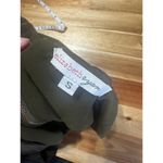 Green Faux Suede Taupe Dress Photo 4