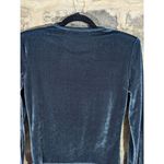 ZARA  Bodysuit Woman's Medium Teal Green Velvet‎ Holiday Party Soft Festival Photo 4