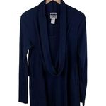 Prairie Underground Dress Your Orbit Long Sleeve Cotton Cowl Neck Tunic Medium Blue Photo 0