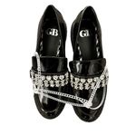 Gianni Bini Alter-Ego Rhinestone Strap Shiny Loafers Photo 1