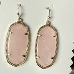 Kendra Scott  Elegant Pink quartz Elle 14K gold plated designer Earrings jewelry Photo 3