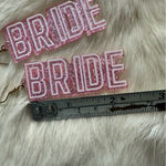 Bride Acrylic Pink Glitter Sparkle Drop Earrings Photo 3