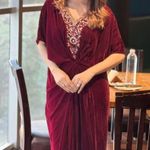 BOLLYWOOD SUIT PAKISTANI INDIAN WEDDING VELVET KAFTAN PARTY WEAR EID Red Size XL Photo 1