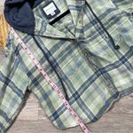 American Eagle hooded flannel cropped distressed Photo 4