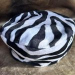 American Vintage Zebra Print Faux Fur Pill Box Hat Photo 1