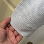 Hollister Pullover Light Blue Waffle Knit Hoodie Long Sleeve Lightweight Sz L # Photo 7