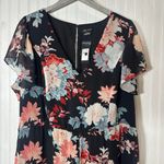 City Chic  Black Summer Floral Jumpsuit NEW Photo 1