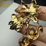 Smithsonian Avon Christmas Bells Cherub Angel Rhinestone Enamel Brooch Pin Gold Photo 7