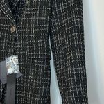 Mina Self Women's Black and White Tweed Blazer Photo 5