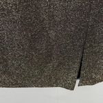 Vince Camuto One Shoulder Glitter Knee Length Dress Womens 12 Gold Slit Cocktail Photo 8