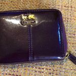 Coach Vintage  Purple Patent Leather Compact Zip Around Wallet RARE Photo 3