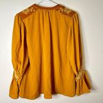 XOXO Blouse Women Flowy Mustard Long Sleeve‎ Size M  Brand Photo 3