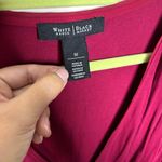 White House | Black Market  Magenta Faux Wrap Blouse Sz M Photo 3